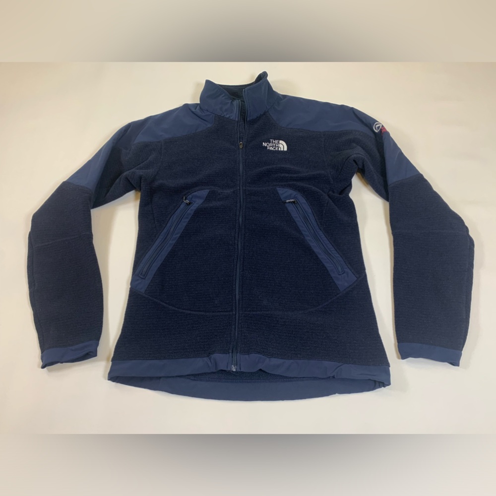 The NorthFace navy blue summit series fleece full zip, men’s medium (T)